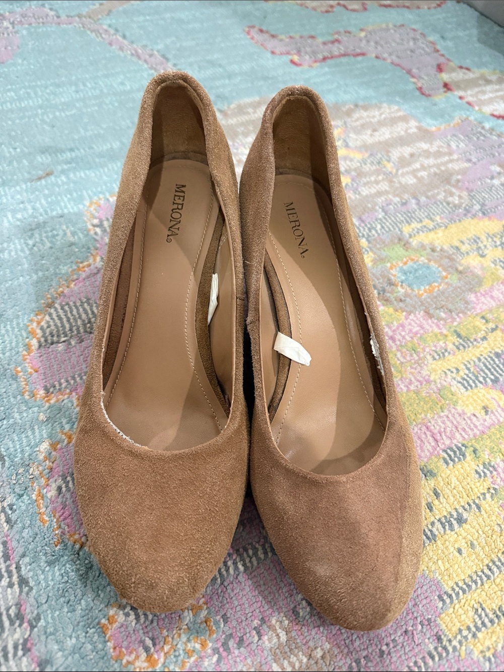 Merona Women's Suede Tan Ballet Flats
